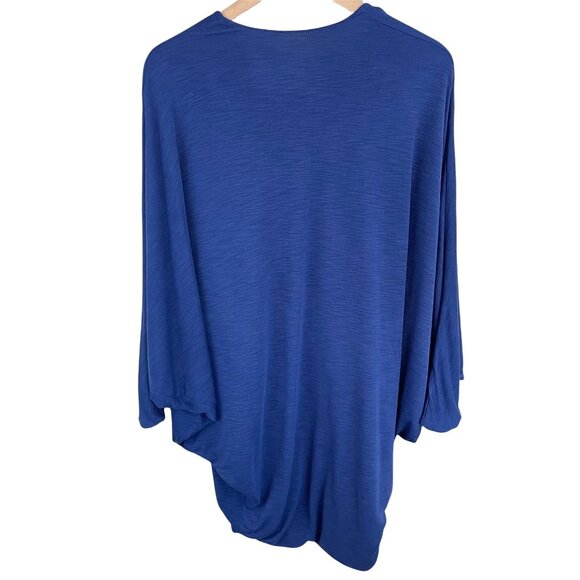 Blue Life navy blue cocoon dolman open front long sleeve jacket cardigan small - Picture 2 of 10